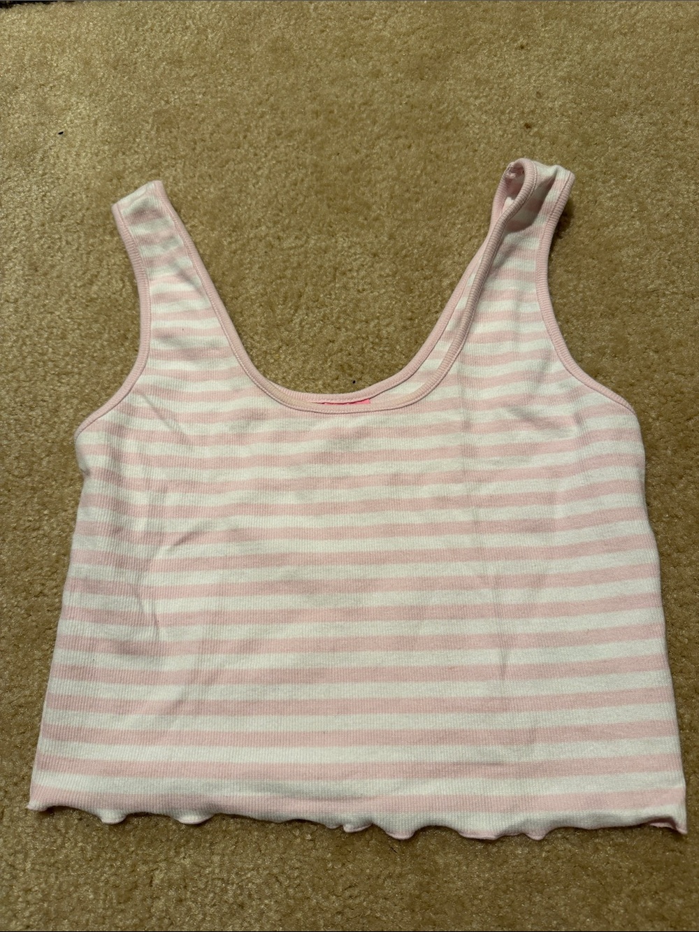 Stoney clover lane for Target Women’s Pink and White Striped Tank Crop Top